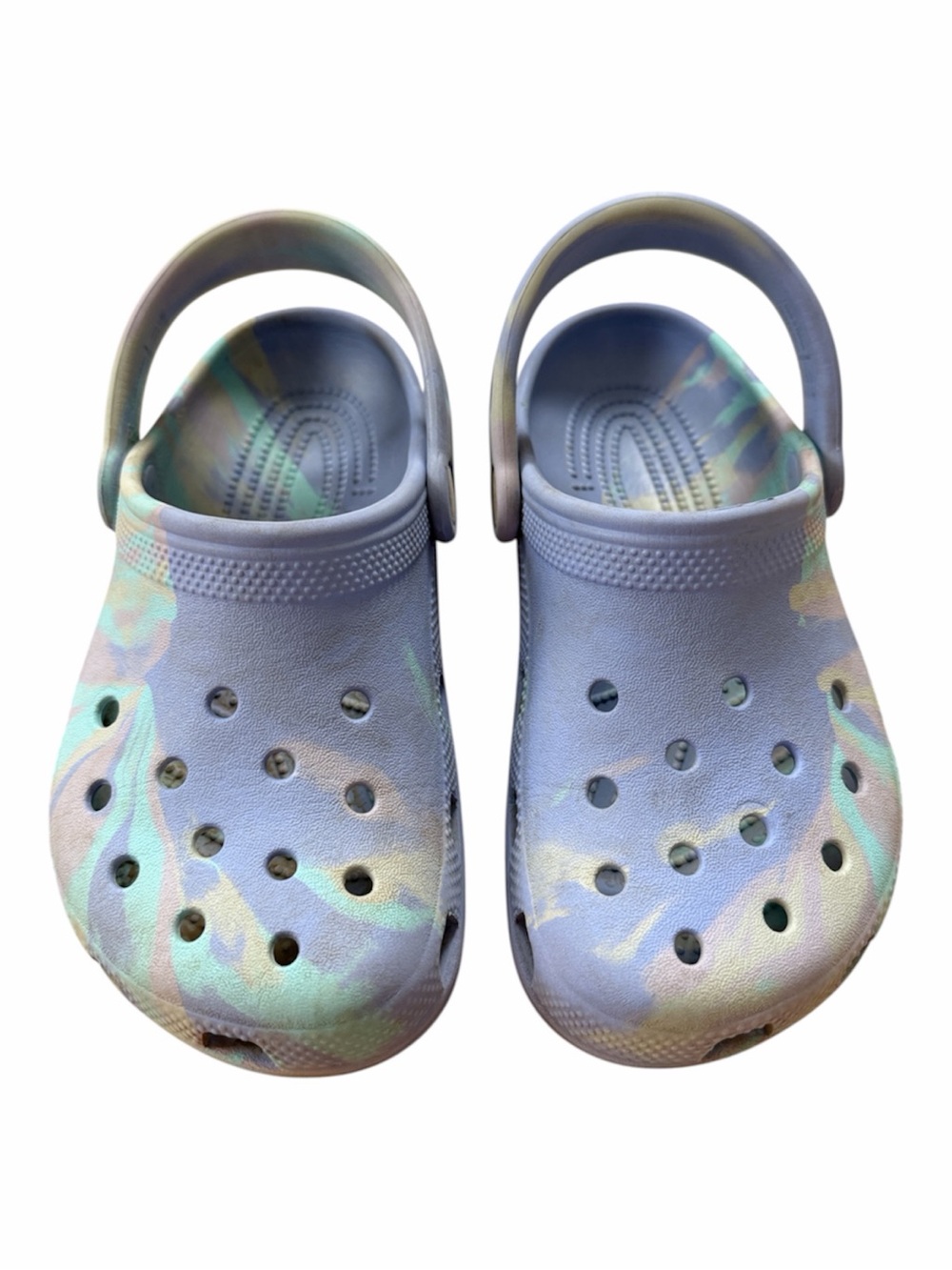 CROCS Kids Iridescent Lavender Slip-On Clogs